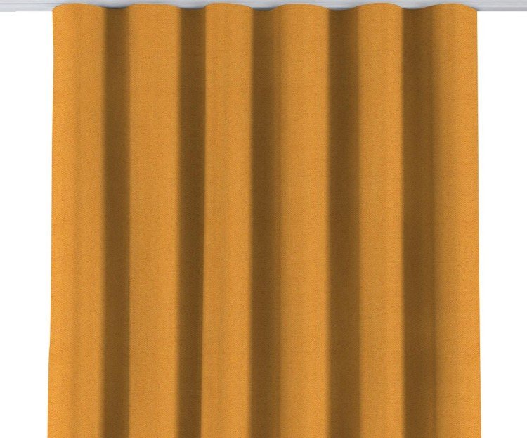 Комплект штор на тесьме «Волна», ткань блэкаут с блеском золотой