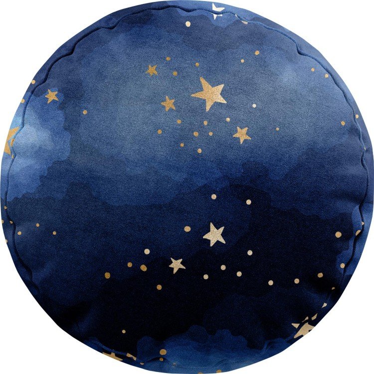 Подушка круглая Cortin «Золотые звёзды»