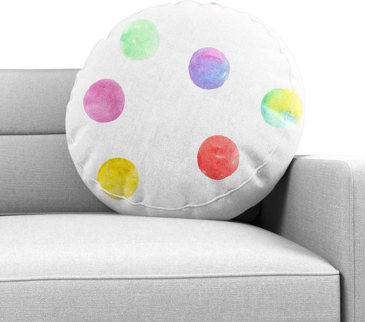 Подушка круглая Cortin «Цветные круги»